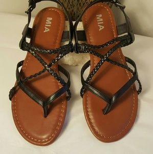 MIA  black sandals NWOT